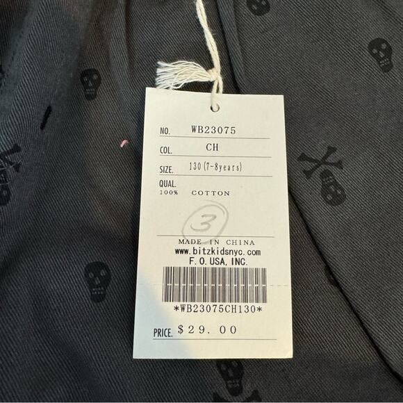 Bit’z Kids Skull Pattern Boy’s Shorts - Picture 2 of 4